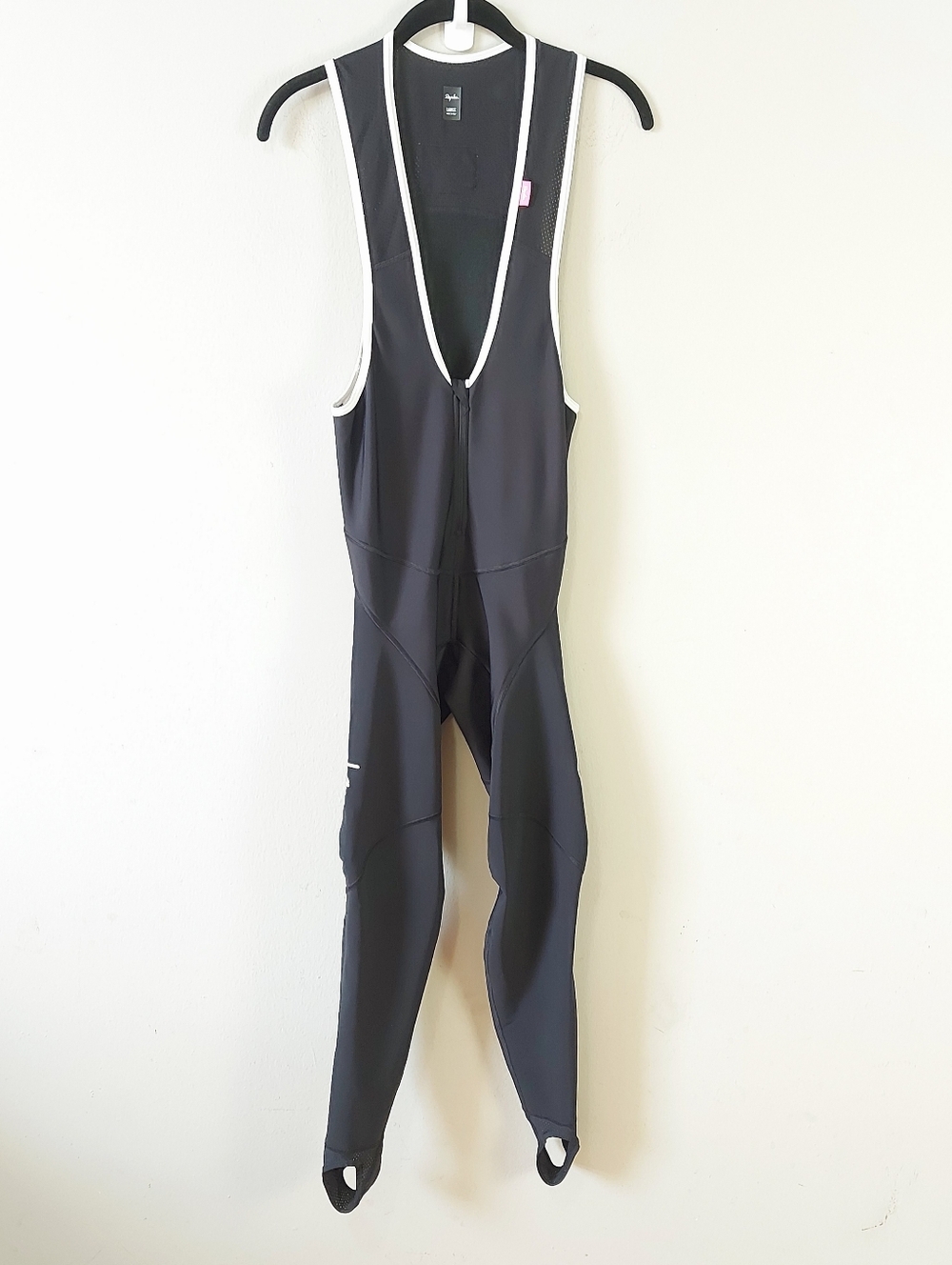 Rapha Men Deep Water Wheelsucker Cycling Bib Tight Large Black Made In Italy